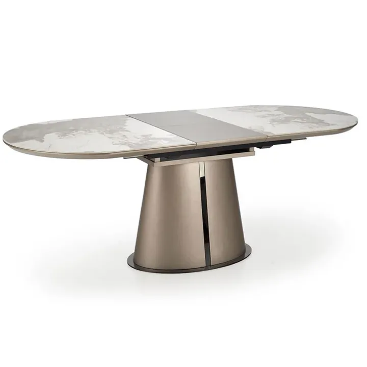 Tavolo allungabile da pranzo 160/200cm marmo bianco beige Iolanda