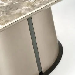 Tavolo allungabile da pranzo 160/200cm marmo bianco beige Iolanda
