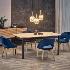 Tavolo allungabile industrial 160/228cm rovere nero Florian