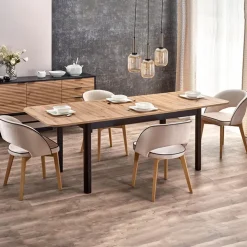 Tavolo allungabile industrial 160/228cm rovere nero Florian