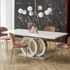 Tavolo allungabile moderno 160/200cm bianco oro Malvasia