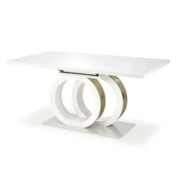 Tavolo allungabile moderno 160/200cm bianco oro Malvasia