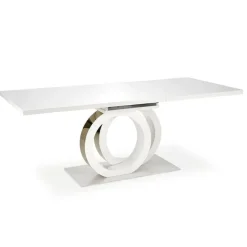 Tavolo allungabile moderno 160/200cm bianco oro Malvasia