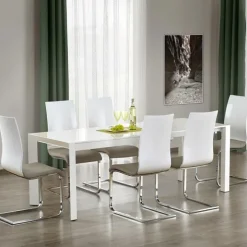 Tavolo allungabile moderno 130/250cm bianco lucido Falco Gihome®