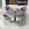 Tavolo allungabile moderno 120/160cm marmo grigio Donald