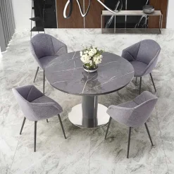 Tavolo allungabile moderno 120/160cm marmo grigio Donald