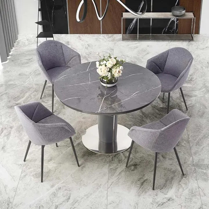 Tavolo allungabile moderno 120/160cm marmo grigio Donald