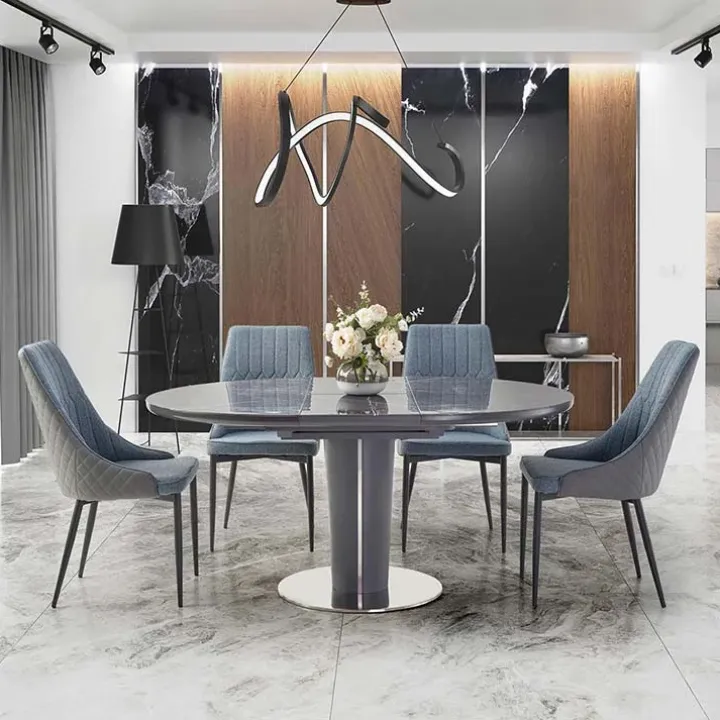 Tavolo allungabile moderno 120/160cm marmo grigio Donald