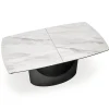 Tavolo allungabile moderno 160/220cm marmo bianco nero Isaia