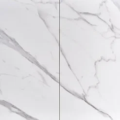 Tavolo allungabile moderno 160/220cm marmo bianco nero Isaia