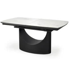 Tavolo allungabile moderno 160/220cm marmo bianco nero Isaia