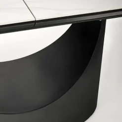 Tavolo allungabile moderno 160/220cm marmo bianco nero Isaia