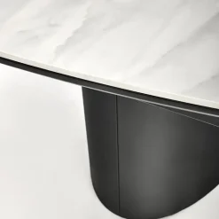 Tavolo allungabile moderno 160/220cm marmo bianco nero Isaia