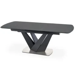 Tavolo allungabile moderno 160/200cm grigio scuro nero Blasco