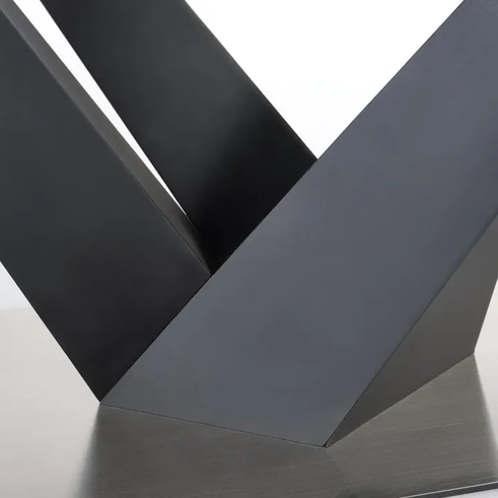 Tavolo allungabile moderno 160/200cm grigio scuro nero Blasco