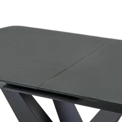Tavolo allungabile moderno 160/200cm grigio scuro nero Blasco