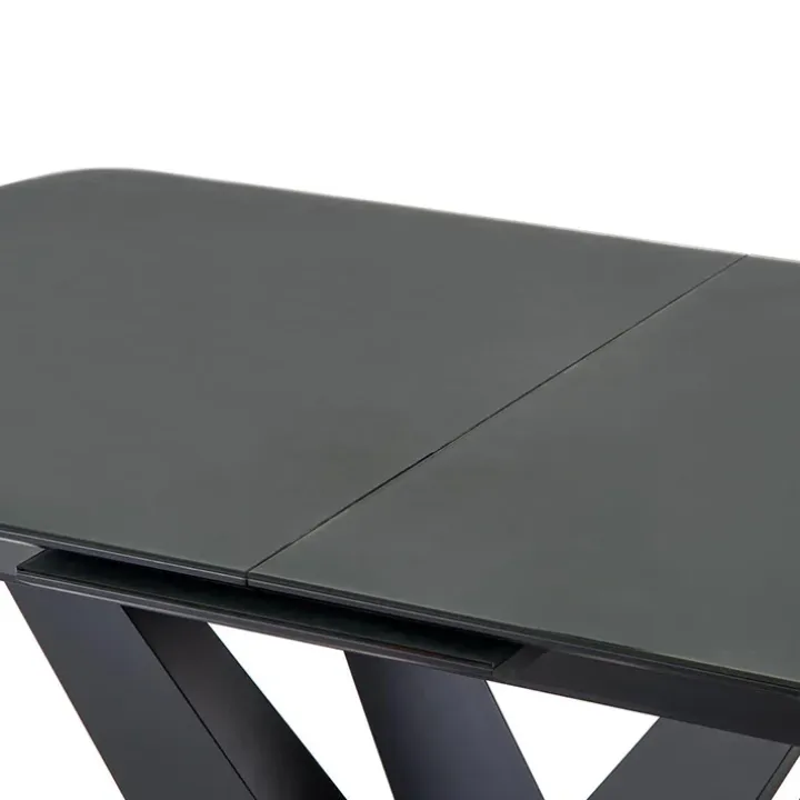 Tavolo allungabile moderno 160/200cm grigio scuro nero Blasco