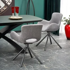 Tavolo allungabile moderno 180/220cm grigio scuro nero Borgia