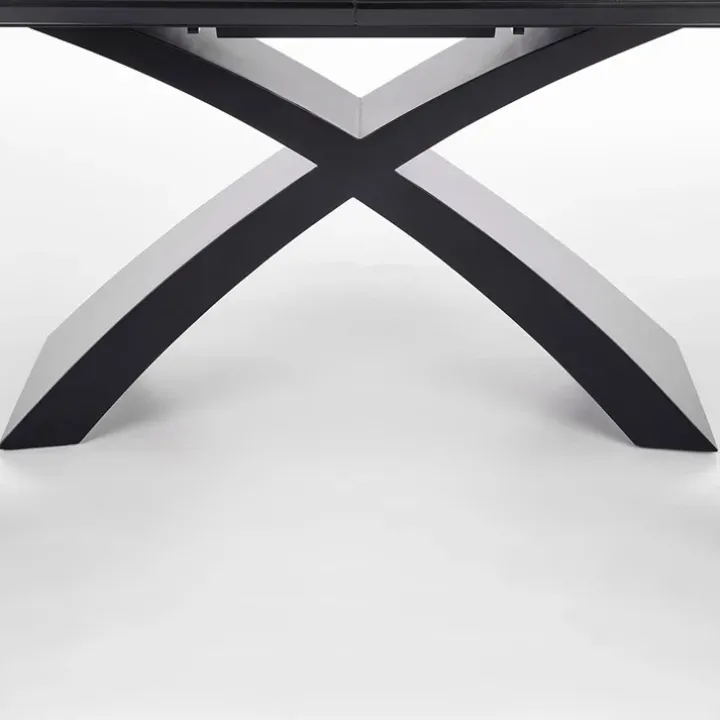 Tavolo allungabile moderno 180/220cm grigio scuro nero Borgia