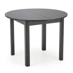 Tavolo allungabile rotondo 102/142cm moderno nero Caienna