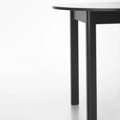 Tavolo allungabile rotondo 102/142cm moderno nero Caienna