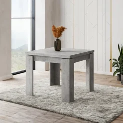 Tavolo allungabile 90x90cm moderno a libro grigio Calla