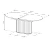 Tavolo allungabile 180/220x90cm ovale rovere Groove