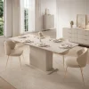 Tavolo allungabile 160/200x90cm rettangolare beige cannettato Ramis