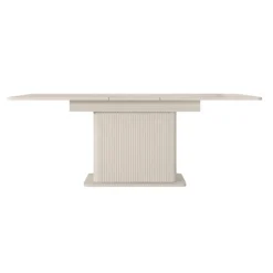 Tavolo allungabile 160/200x90cm rettangolare beige cannettato Ramis