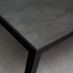 Tavolo 90/180 cm allungabile acciaio ossido metallo Alanda