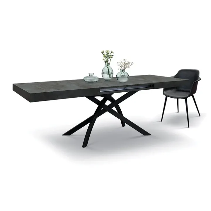 Tavolo 160/240 cm allungabile acciaio ossidato metallo Otab
