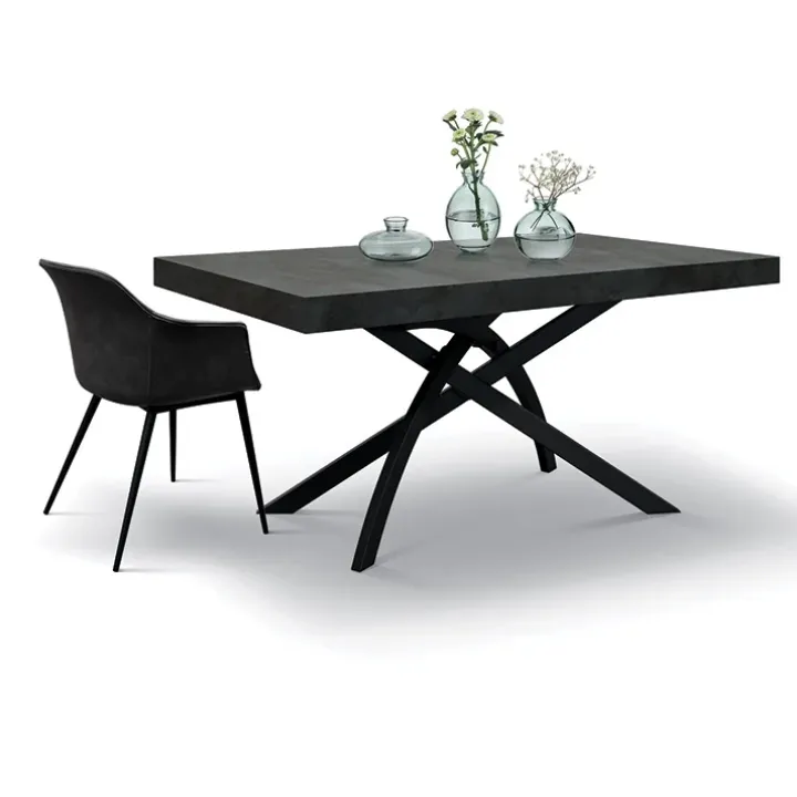 Tavolo 160/240 cm allungabile acciaio ossidato metallo Otab