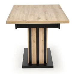 Tavolo 130/180cm allungabile da pranzo rovere chiaro nero Harbin