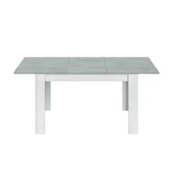 Tavolo 140/190cm allungabile moderno bianco opaco cemento Zander