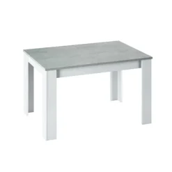 Tavolo 140/190cm allungabile moderno bianco opaco cemento Zander