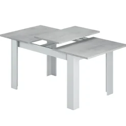 Tavolo 140/190cm allungabile moderno bianco opaco cemento Zander