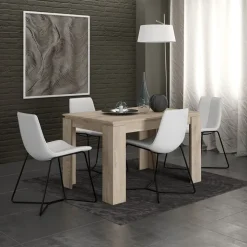 Tavolo 120/160cm allungabile moderno legno rovere chiaro Atena