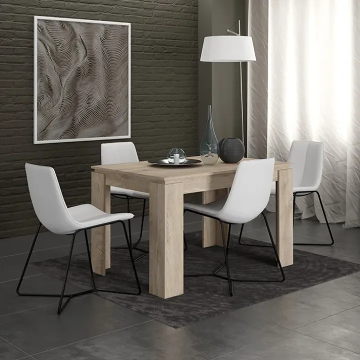 Tavolo 120/160cm allungabile moderno legno rovere chiaro Atena