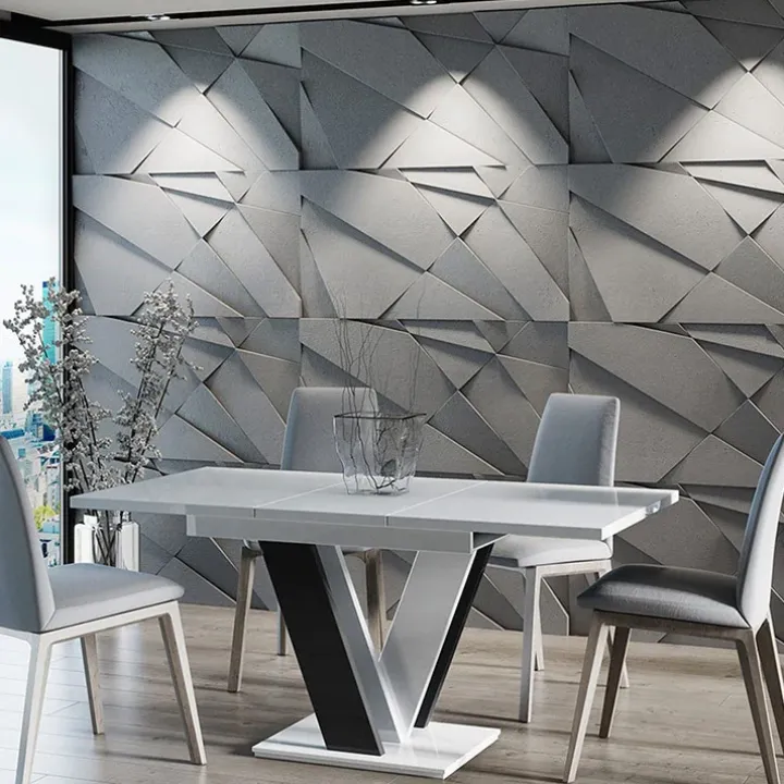 Tavolo 120/160cm allungabile moderno bianco nero Coroline