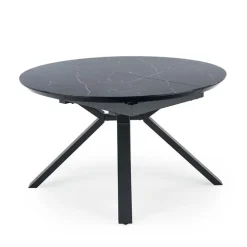 Tavolo 130/180cm allungabile moderno marmo nero Aspen
