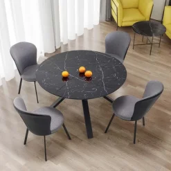 Tavolo 130/180cm allungabile moderno marmo nero Aspen