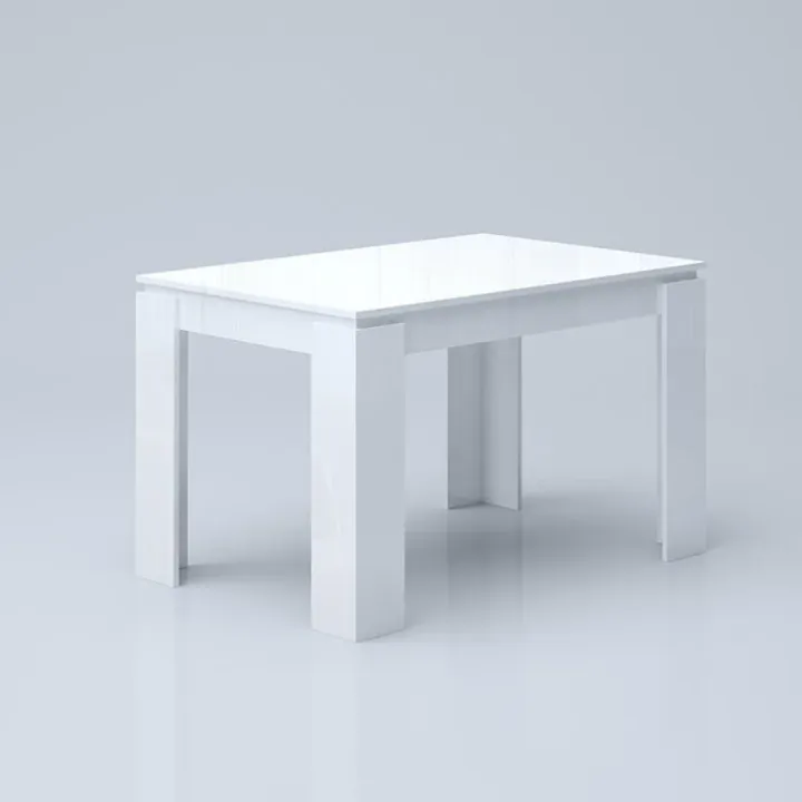 Tavolo 120/160cm allungabile moderno legno bianco lucido Atena