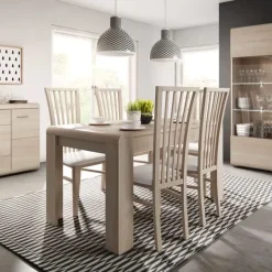 Tavolo 144/184cm allungabile moderno rovere chiaro Alan Gihome®