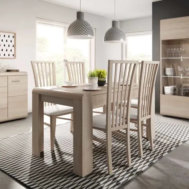 Tavolo 144/184cm allungabile moderno rovere chiaro Alan Gihome®