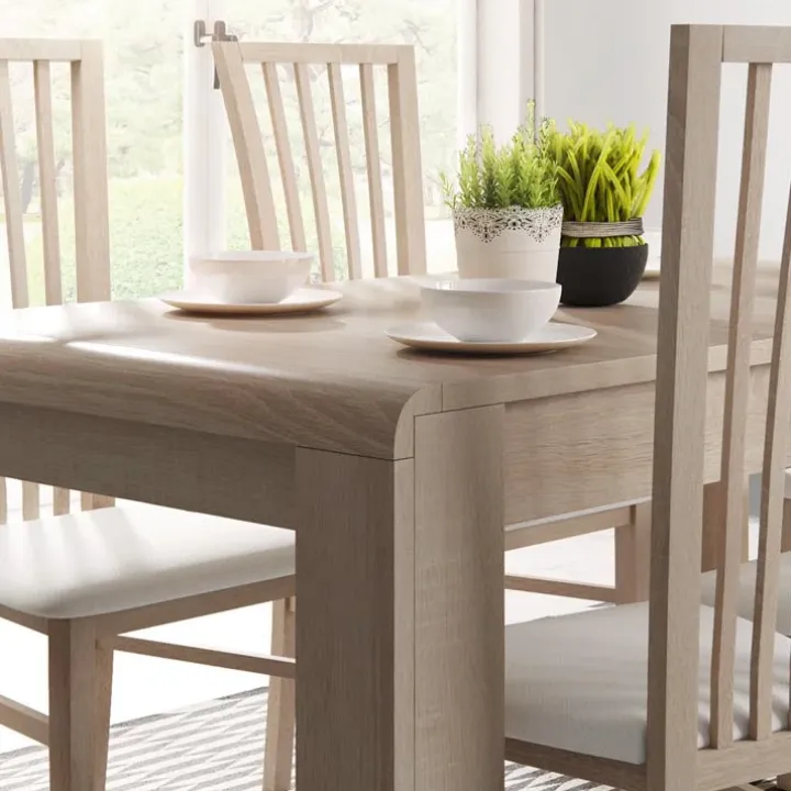Tavolo 144/184cm allungabile moderno rovere chiaro Alan Gihome®