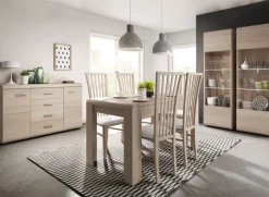Tavolo 144/184cm allungabile moderno rovere chiaro Alan Gihome®