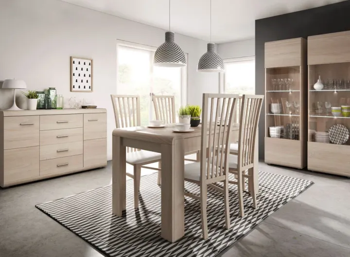 Tavolo 144/184cm allungabile moderno rovere chiaro Alan Gihome®