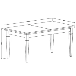 Tavolo 160/200/240cm allungabile moderno verde scuro quercia Texel