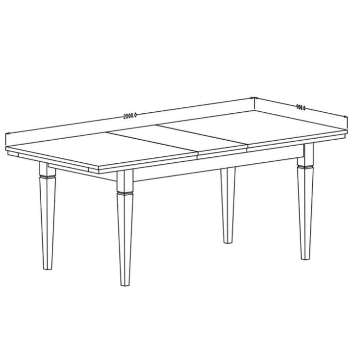Tavolo 160/200/240cm allungabile moderno verde scuro quercia Texel