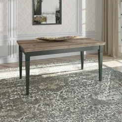 Tavolo 160/200/240cm allungabile moderno verde scuro quercia Texel